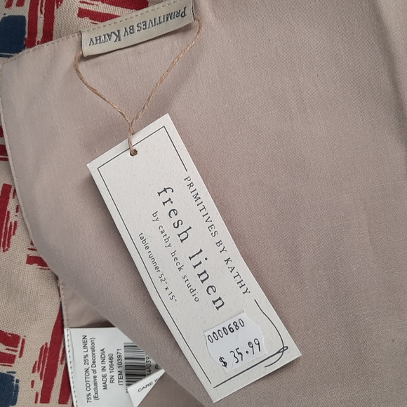 Table Runner Flag Ornament Set USA Americana Patriotic Home Decoration Decor - Picture 4 of 6